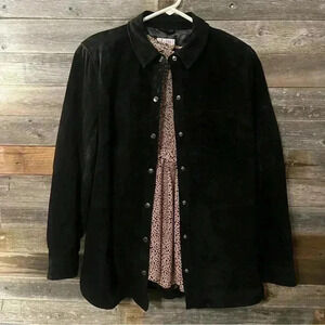 Vintage D&Co Suede Leather Button up Jacket